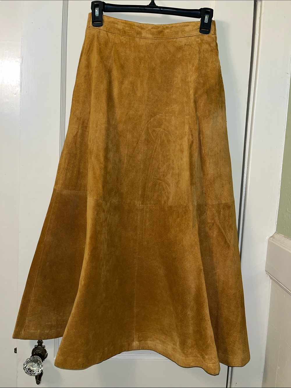Hunt Club Suede A-Line Maxi Skirt - Caramel Brown